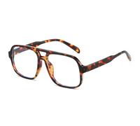 YAMEIZE Carré Lunettes Anti Lumière Bleue pour Homme Femme Lunettes Oversized Monture Années 70 Rétro Lunettes Lumière Bleue Filtre pour Ordinateur