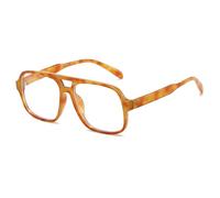YAMEIZE Carré Lunettes Anti Lumière Bleue pour Homme Femme Lunettes Oversized Monture Années 70 Rétro Lunettes Lumière Bleue Filtre pour Ordinateur