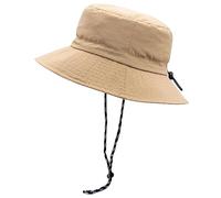 YAMEIZE Chapeau de Seau with String UV400 Buton - pour Femmes Hommes Réglable Wide Brim Imperméable à l'eau afari Hat Strap Beach Extérieur Chapau d'été pou