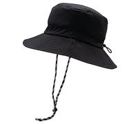 YAMEIZE Chapeau de Seau with String UV400 Buton - pour Femmes Hommes Réglable Wide Brim Imperméable à l'eau afari Hat Strap Beach Extérieur Chapau d'été pou