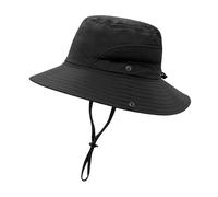 YAMEIZE Chapeau Seau Imperméable Réglable d'été - avec String pour Femmes Hommes Enfant Adulte Protection UV Chapeau à Sangle Solide Pêche Randonnée Escalade