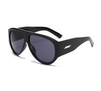 YAMEIZE Lunettes de Soleil Femmes Hommes Pilote Rétro Surdimensionnées Lunettes de Soleil Carré des Années 70 Vintage Grand Cadre Nuances Épaisses Protection UV400