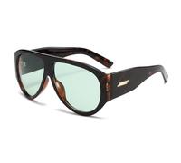 YAMEIZE Lunettes de Soleil Femmes Hommes Pilote Rétro Surdimensionnées Lunettes de Soleil Carré des Années 70 Vintage Grand Cadre Nuances Épaisses Protection UV400