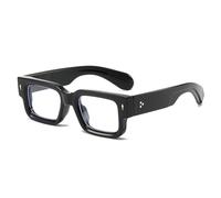 YAMEIZE Rectangulaire Lunettes Anti Lumiere Bleue - Femme Homme Transparente Lunettes Anti Fatigue Lunettes Gaming (Noir Clair)