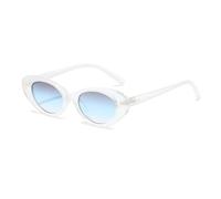 YAMEIZE Retro Cat Eyes Petites Lunettes de Soleil - Ovales pour Femmes Hommes Lunettes Ovales de Style Classique Nuances Vintage Protection UV400 Outdoor (Bleu Gris Clair)