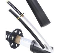 Yami Sukehiro Katana Black Clover Sabre Demon Slasher Epee Replique Bois Cosplay - Lame Decoration + Presentoir en Bois Inclus