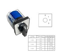 Yaming LW26-32/3 Changeover Rotary Cam Switch With Cover 660V 32A 3 Poles On-Off-On Control Electronic Starter LW28 YMW26 MQXFCZUX(0123)