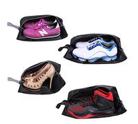YAMIU Lot de 4 Sacs de Voyage imperméables en Nylon avec Fermeture éclair pour Homme et Femme (Noir)