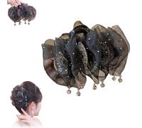 Yamloveme Fan Tassel Hair Claw Clip, Yamloveme Hair Claw Clip, Vintage French Barrette Clips, Fluffy Tassel High Top Hair Volume Shark Clip, Thick to Thin Hair for Women (1PC)