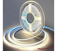 Yamlten Bande LED COB DC 12 V 5 mm 1 m 4000 K blanc naturel 320 LED/M pour rétroéclairage TV, ordinateur, armoire, chambre à coucher (fil uniquement