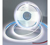 Yamlten Ruban LED COB DC 5V 5m,6000K Blanc froid,320 LED,à intensité variable,Bande LED flexible pour rétroéclairage TV,armoire,chambre à coucher (L'alimentation électrique n'est pas incluse).