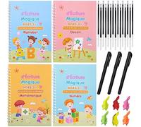 YAMMI Cahier Ecriture Magique - Apprendre à Ecrire Calligraphie Enfant - Cahier de Traçage et Dessins Magiques pour Enfant - Français