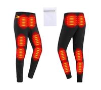 YAMNYSS sous-Vêtement Chauffant Homme Pantalon Thermique Chauffant Électrique en Velours avec 12 Zones Chauffantes pour Le Ski d'hiver en Plein Air,Noir,XXL