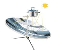 YAMO DUDO Réchaud solaire portable, 1800 W, en métal, barbecue solaire de 59 pouces pour cuisiner, cuire, griller et frire, four portable, idéal pour le camping ou la randonnée