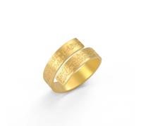 Yamobi Bague Islamique Ayatul Kursi - Bijoux ouverts Allah Quran Calligraphie arabe Aïd Ramadan Cadeau Réglable Acier Inoxydable Ayatul Kursi