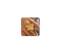 Yamobi Chunky Gold Blumen Ringe Für Damen, Vintage Ring Avec Taille Ajustable, Anneau Marguerite En Or, Bagues Bohême En Or Pour Femmes