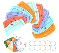 Yamobi Lot de 10 porte-cartes compatibles avec Yoto, en plastique, réutilisables, avec 3 anneaux, accessoires pour lecteurs Yoto, mini lecteurs Yoto et cartes Yoto