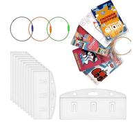 Yamobi porte-cartes pour cartes Yoto, anneaux et onglets, 50 onglets autocollants avec 10 boucles, sac de voyage pour enfants avec accessoires Yoto, porte-cartes