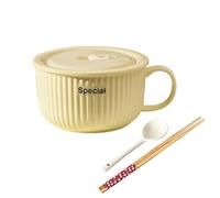 yampiyt Bol à ramen avec couvercle, ensemble de bols à nouilles ramen de 1000 ml, tasses à soupe, bols à soupe, passent au micro-ondes et au lave-vaisselle