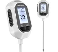 YAMRON Humidimètre 4 en 1 pour plantes, température numérique du sol, humidité du sol, pH, intensité de la lumière du soleil, affichage LCD, testeur de sol pour