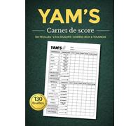 Yam's Carnet de Scores: 200 Feuilles de Scores | Yams Bloc De Marque | yam grille de score