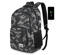 YAMTION Sac a Dos Ado Garçon Homme Cartable Ordinateur Classe Loisir d'affaires College Scolaire Lycée Travail Université Voyage l'école
