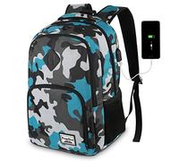 YAMTION Sac a Dos Ado Garçon Homme Cartable Ordinateur Classe Loisir d'affaires College Scolaire Lycée Travail Université Voyage l'école