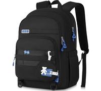 YAMTION Sac à dos d'écolier décontracté avec compartiment pour ordinateur portable de 15,6", sac à dos décontracté pour homme, femme, garçon, fille, lycée, travail, voyage