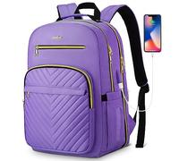 YAMTION Sac à dos pour femme - Sac à dos d'écolier pour fille et adolescente - Sac à dos avec port USB et compartiment pour ordinateur portable - Pour le travail, le bureau, l'étude, l'école, la