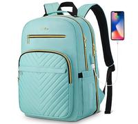 YAMTION Sac à dos pour femme, sac à dos pour ordinateur portable de 15,6" pour le travail, le bureau, l'université, vert clair