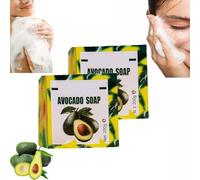 Yamusa Avocado Soap for Skin,Handmade Avocado Soap,Avocado Nourishing Soap,Avocado Oil Cleansing Soap,Moisturizing Soap Bar for Men Women (2)