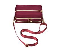 YANAIER Sac à bandoulière décontracté multi-poches, petit sac à main pour téléphone portable, sac à bandoulière pour femmes et filles, rouge foncé, (EU2024Dark red)