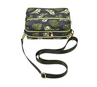 YANAIER Sac à bandoulière décontracté multi-poches pour femme et fille, Feuille érable, Small