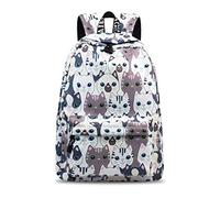 YANAIER Sac à dos d'école imperméable pour filles, adolescentes, sac à dos imprimé mignon, sac à dos pour ordinateur portable, sac à dos de voyage décontracté pour femme, chat, L, Décontracté