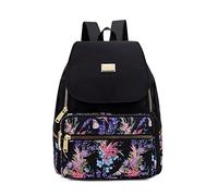 YANAIER Sac à dos tendance pour femme en nylon imperméable pour l'école, sac à dos décontracté, lavande, Élégant