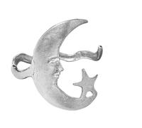 Yanayi Bracelet Ouvert Motif Étoile Et Lune - Bracelets Manchettes Ajustables Or/argent Motif Lune Et Étoile, Bracelet Ouvert Simple Raffiné Pour Bijou Romantique Femme Fille Mère Cadeau Famille Amie