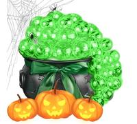 Yanayi Chaudron de sorcière avec fonction pétillante pour Halloween, chaudron lumineux vert, décoration avec effet de brouillard magique, télécommande pour décoration de cheminée, rebord de fenêtre