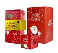 Yanayi Coffret Cadeau de Noël | Coffret Festif 12 Pièces Enveloppes Rouges Animées,Étui Créatif à Ouverture Animée pour Fêtes Mariage Halloween Anniversaire - Idée Cadeau pour Fêtes, Anniversaires et