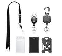 Yanayi Lot de 3 cordons d'identification rétractables - Porte-badge - Support à clip extensible durable pour lieu de travail, hôpital, infirmière, école, chirurgien, médecin, conférence personnelle