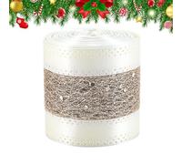 Yanayi Rubans Pour Arts Créatifs,Sangle Tressée De Noël De 198 Centimètres,Ruban D'Emballage Couleur Champagne | Pour Emballer Les Cadeaux, Décorer Le Sapin, Créer Des Nœuds, Guirlandes Et Bouquets