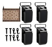 Yanayi Support Mural pour Tapisserie | 4 Pièces De Pinces Anti-Dérapantes Amovibles - Clips Métalliques pour Tapis et Moquette d'Exposition - Pour L'Affichage Des Tableaux, Posters, Cadres, Art,