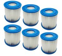 YanBan Lot de 6 spas pour Spa de Type D VII, Pompe à Cartouche de Rechange Compatible avec Best-Way la Cartouche filtrante pour Intex Type D piscines thermales, 4,21 x 3,74 x 2,05''