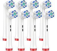 YanBan Tête de brosse à dents de rechange compatible avec Oral B la brosse à dents électrique, poils ultra-doux pour le soin des gencives sensibles, lot de 8
