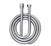 YanBan Tuyau de douche de rechange en acier inoxydable de 1,5 m (59") Tuyau de douche standard universel étanche et anti-pli avec 2 rondelles, chrome