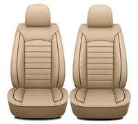 YANBINDP 2 Housses de Siège Avant Voiture pour Mercedes V-Klasse W447 2015-2024, Cuir PU Housse Siege Imperméable Coussin Couvre Protection Sièges Accessoires,D/Beige