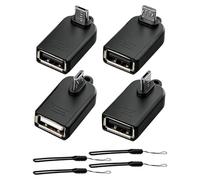 YANBORONSN Adaptateur OTG Micro USB,480 Mbit/s,adaptateur coudé à 90degrés de Micro USB mâle à USB femelle pour Fire TV Stick,téléphone, tablette,appareil photo,extension de stockage externe(lot de 4)