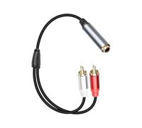 YANBORONSN Câble 6,35 mm femelle vers 2 RCA mâle, câble séparateur en Y audio 1/4 pouce femelle vers 2 RCA mâle, pour téléviseurs, microphones, amplificateurs 0,3 m