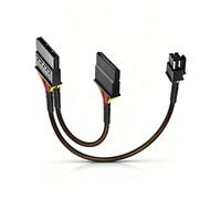 YANBORONSN Câble d'alimentation 18AWG MINI 6 broches vers double SATA, câble adaptateur d'alimentation ATX 6 broches vers SATA 15 broches pour disque dur HDD, SSD (30 cm + 15 cm)