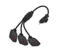 YANBORONSN Câble d'alimentation européen,2,5A 250V rallonge，câble d'alimentation avec Plat européen,adapté aux téléviseurs, Prises de Charge, appareils ménagers (Court)