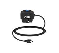 YANBORONSN Câble d'alimentation OBD automobile, adaptateur de câble rigide àobd-iià avec bouton de commutation pour caméra de tableau de bord surveillance 24 heures/mode acc (USB Mini)